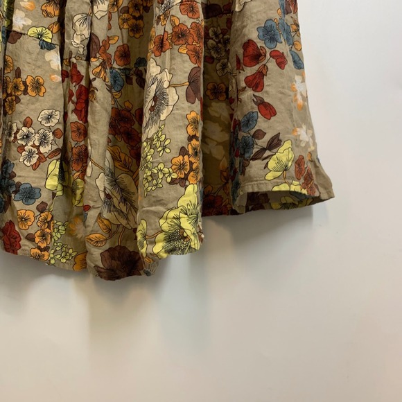 Natural Life Bohemian Tiered Floral Maxi Skirt Elastic Boho Wide Leg Pants SZ M - Picture 8 of 15